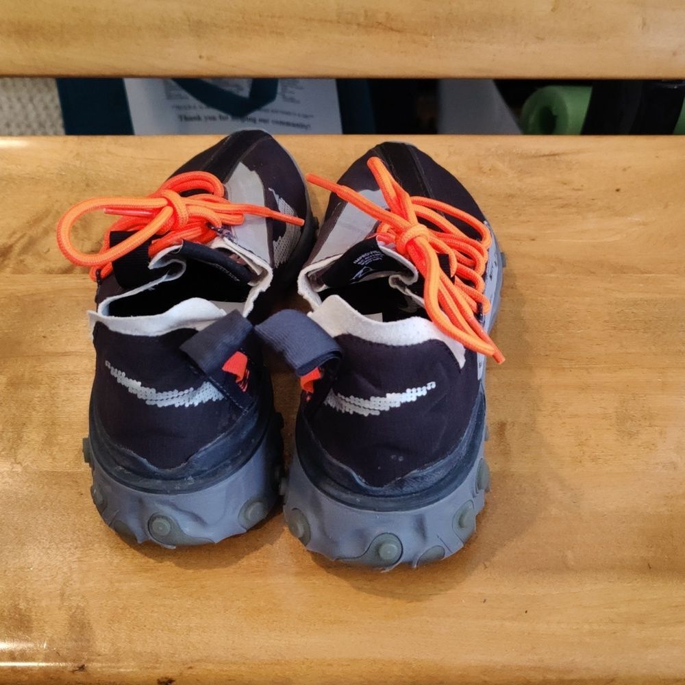 Nike React Ispa Runner Black With Gray And Orange… - image 5